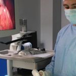 Phil Owen doing laparoscopic surgery