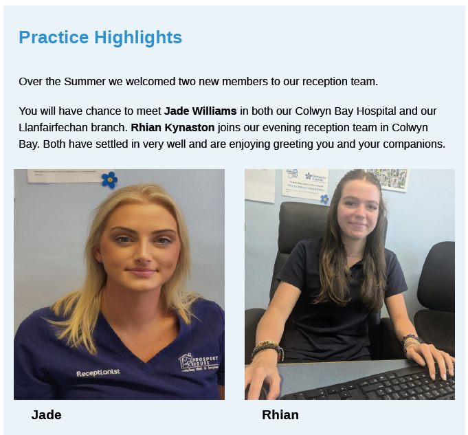Autumn Newsletter Prospect House Vets