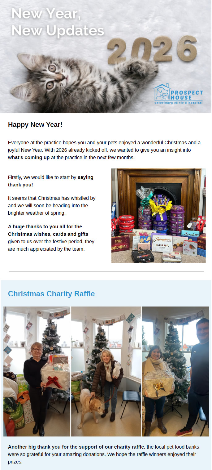 Winter Newsletter Prospect House Vets